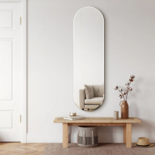 Miroir Mural Ovale au Design Minimaliste - 150 x 50 cm