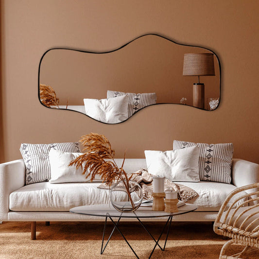Miroir Mural Serenity – Format Panoramique Design Organique (160x80 cm)