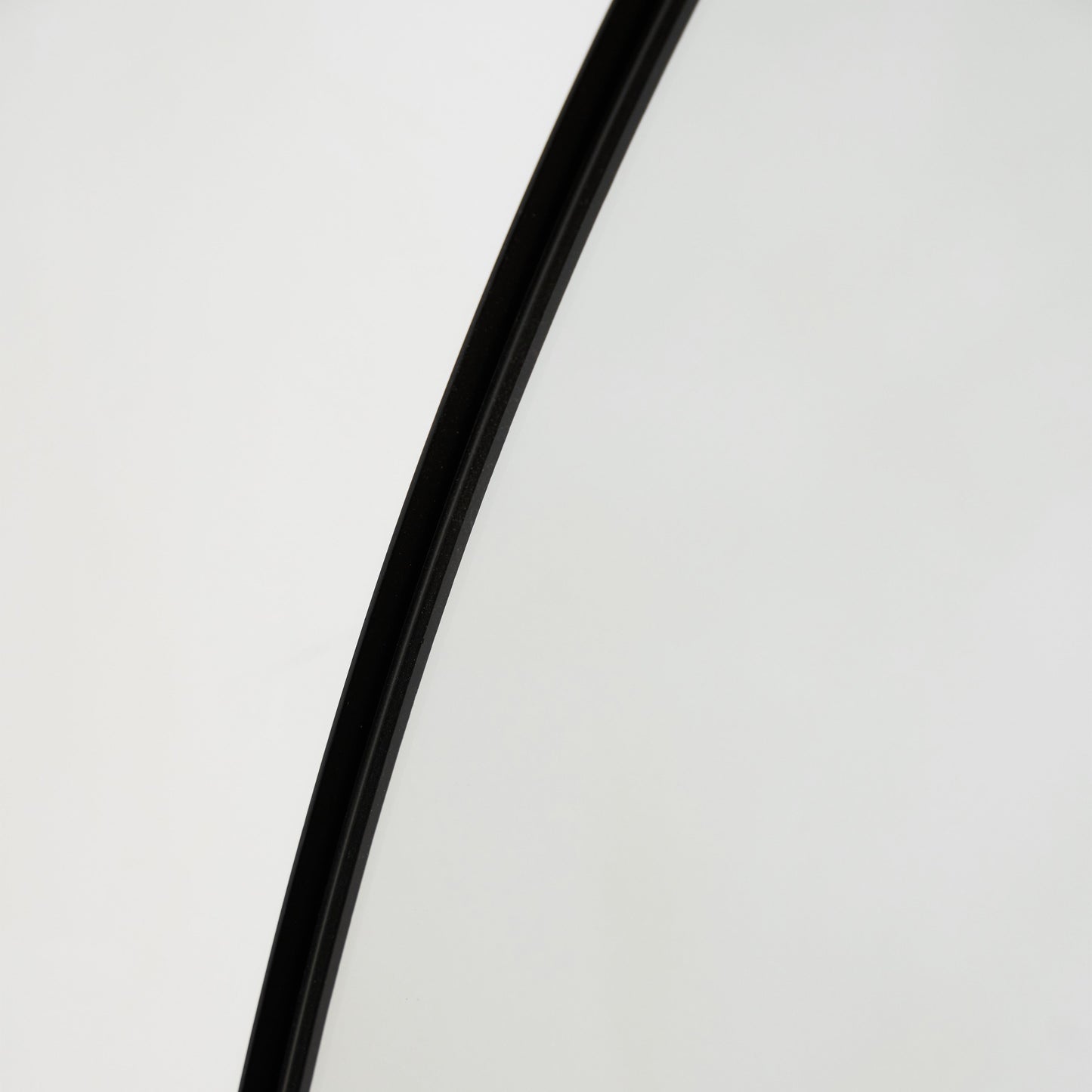 Miroir Mural Rond Theo en Métal Noir Mat - Design Industriel Minimaliste - 120 cm